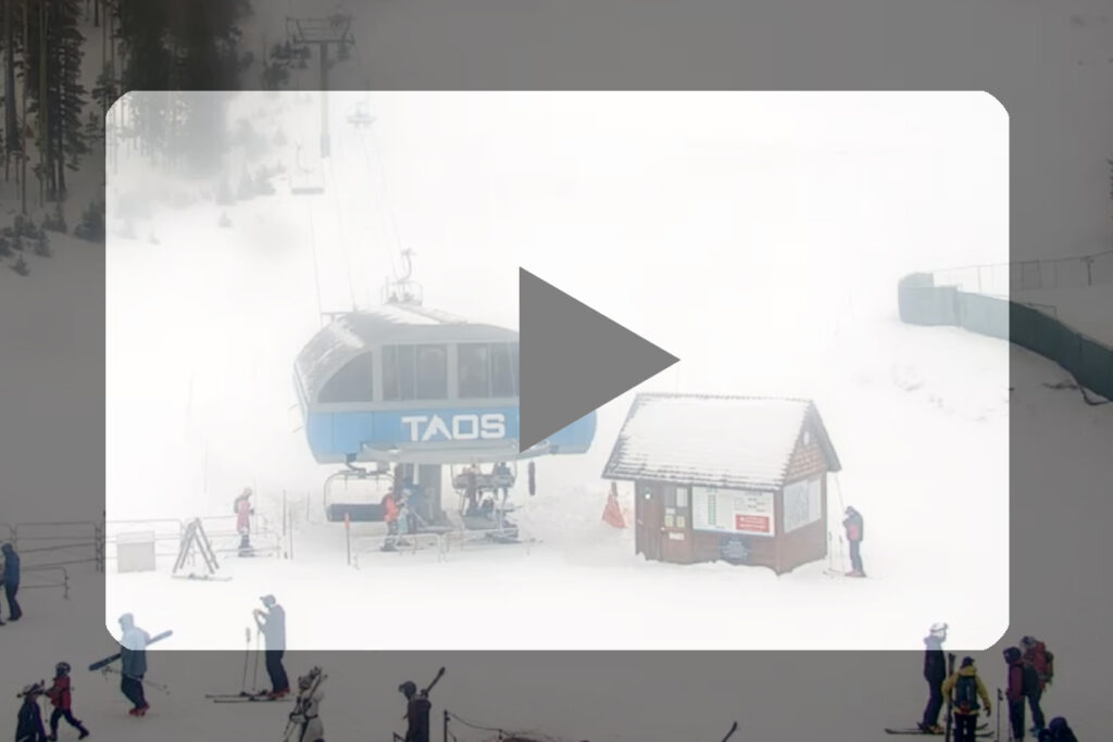 Screenshot from Lift 1 on Taos Ski Valley's webcam