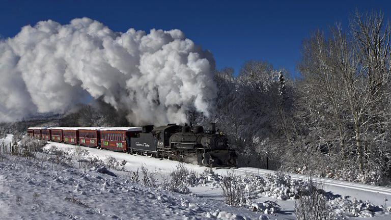 Cumbres & Toltec winter Holiday Express Train.