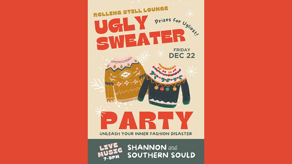 Rolling Still Lounge Ugly Sweater Party
