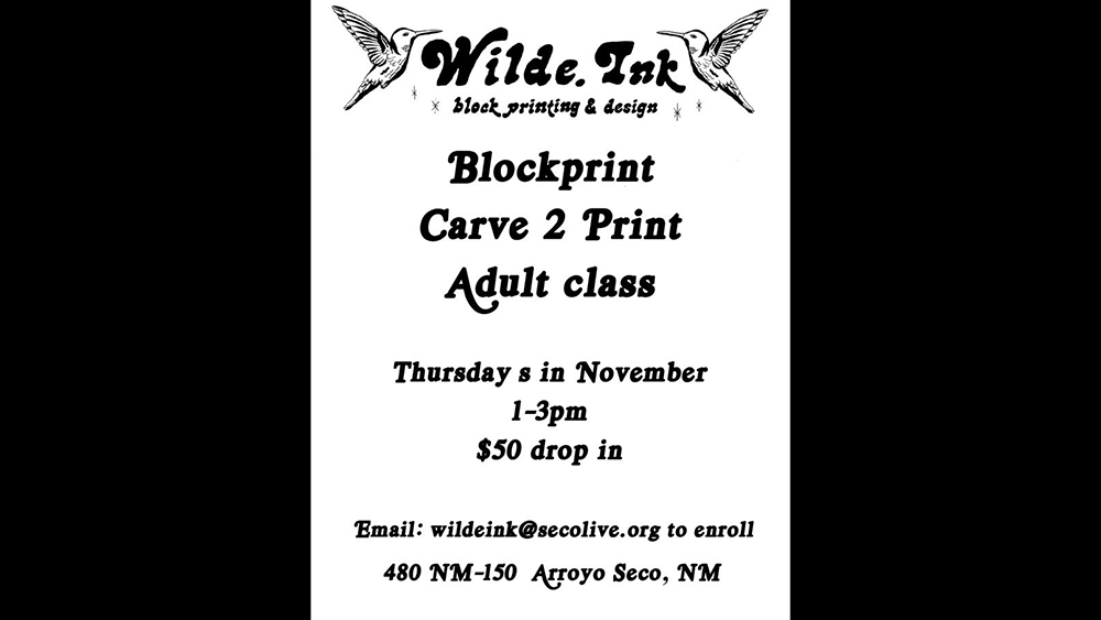 Blockprint Carve 2 Print Adult classes