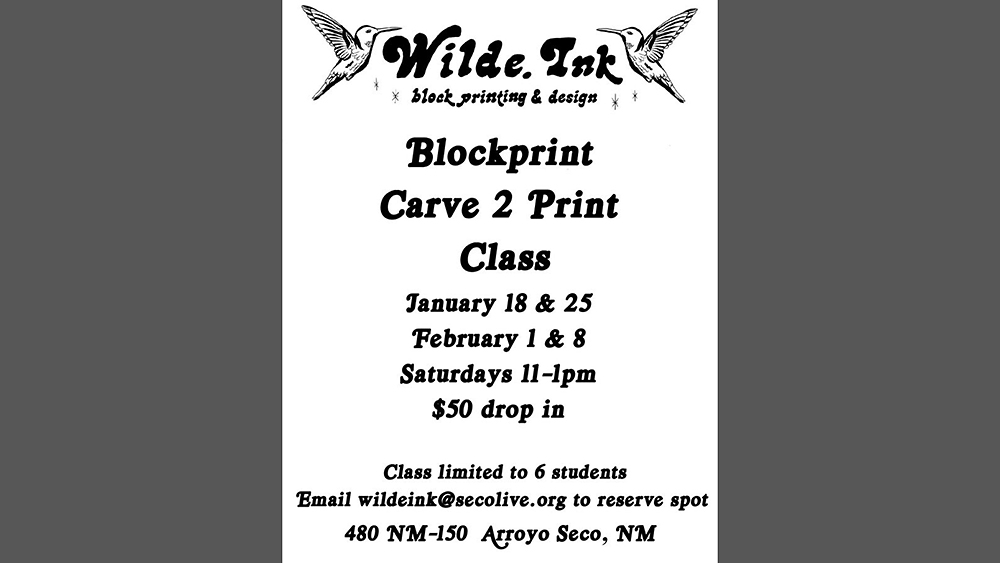 Blockprint Carve 2 Print Class