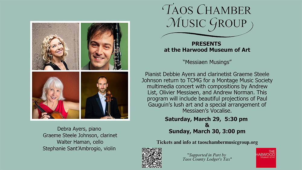 TCMG Messiaen Musings chamber music concert at the Harwood.