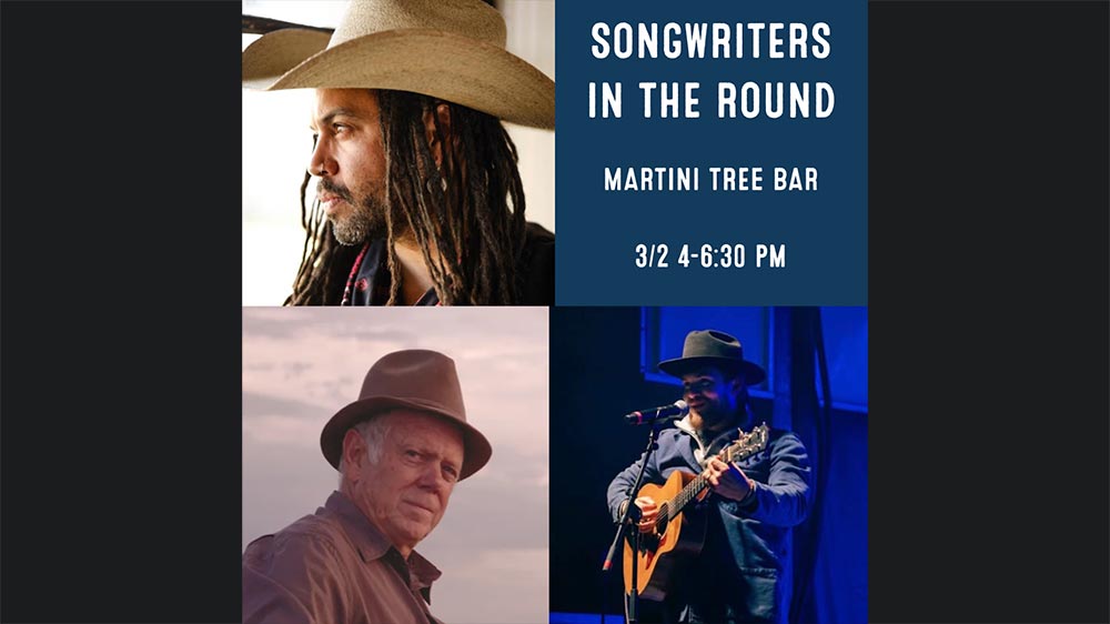 Songwriters in the round with Garry Blackchild, Dave Spalding, and Chris Brochu