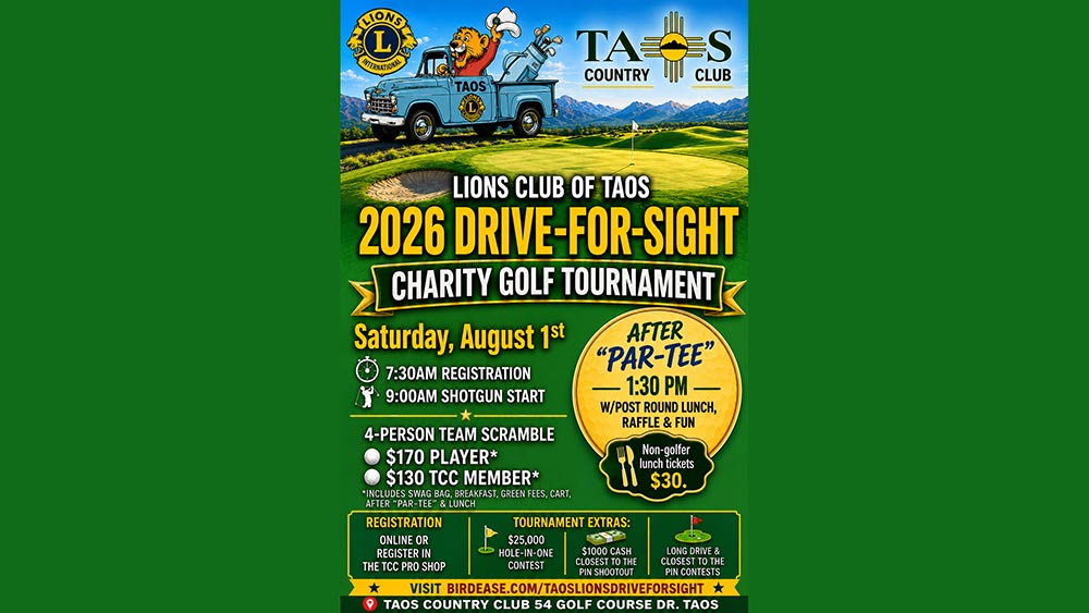 Drive for Sign Charity Golf Tournament in Taos.