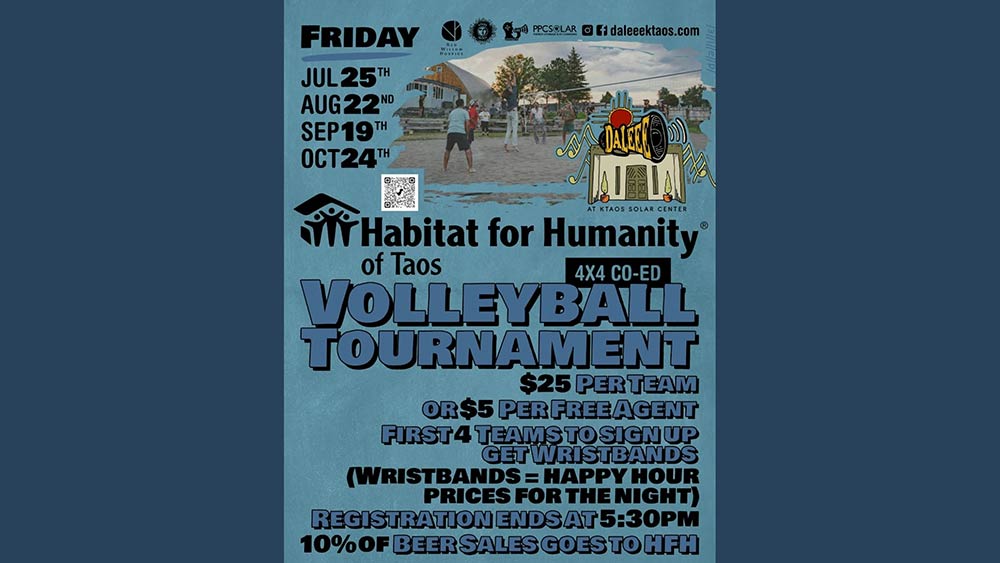 Volleyball Tournament Benefitting the Taos Habitat for Humanity.