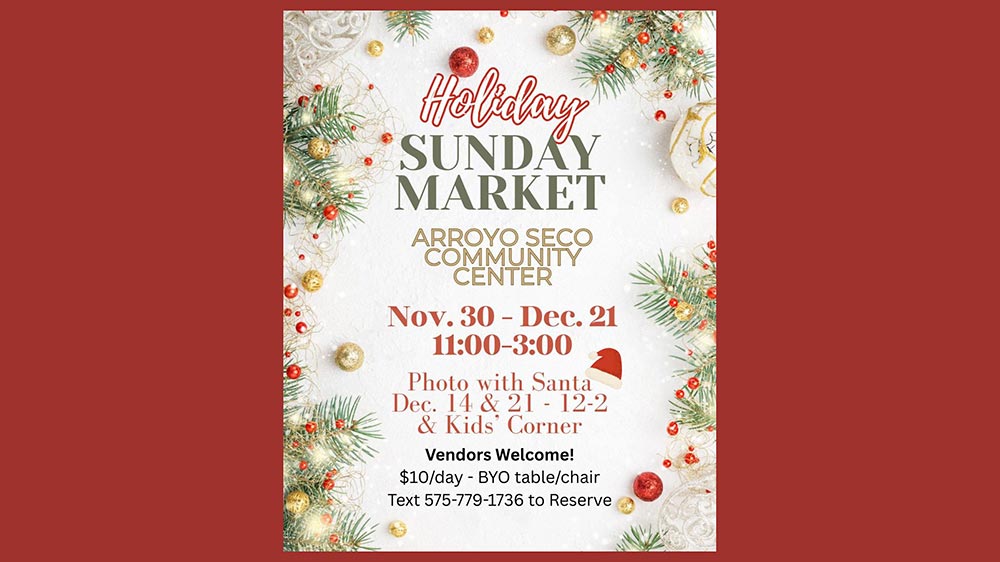 Holiday Sunday Market at Arroyo Seco