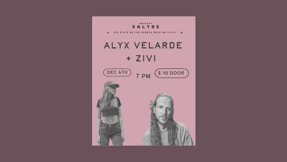 Alyx Velarde + Zivi live at Saltos in Arroyo Seco