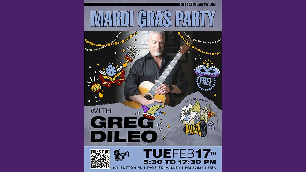 Mardi Gras Party at DALEEE TSV in Taos Ski Valley