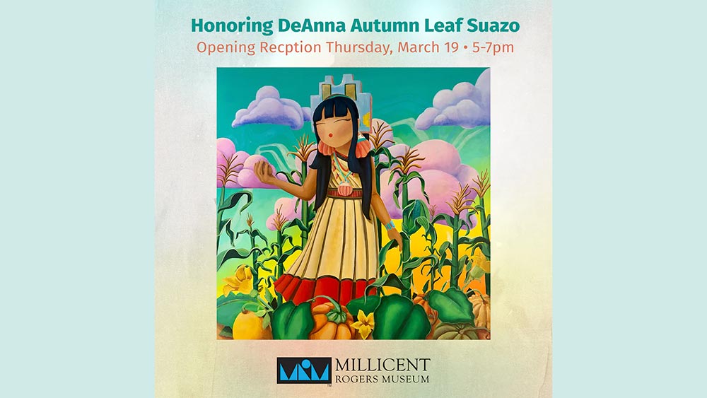 DeAnna Autumn Leaf Suazo opening reception at Millicent Rogers Museum.