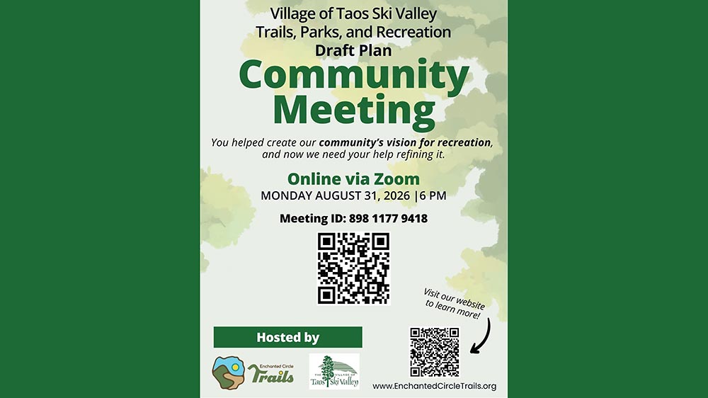 Village of Taos Ski Valley Trails, Parks, and Recreation Draft Plan Community Meeting