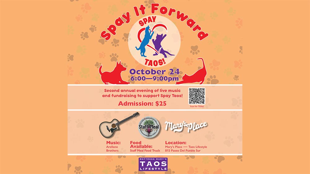 Spay it Forward at Mary's Place in Taos.