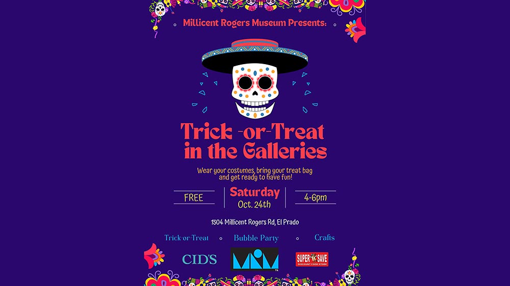 Millicent Rogers Museum Presents: Trick-or-Treat in the Galleries at Millicent Rogers Museum.