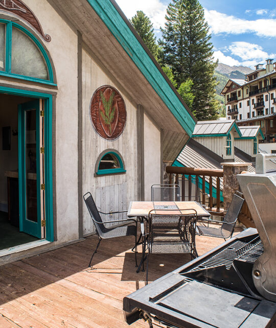 Vacation rental deck and BBQ in the mountains