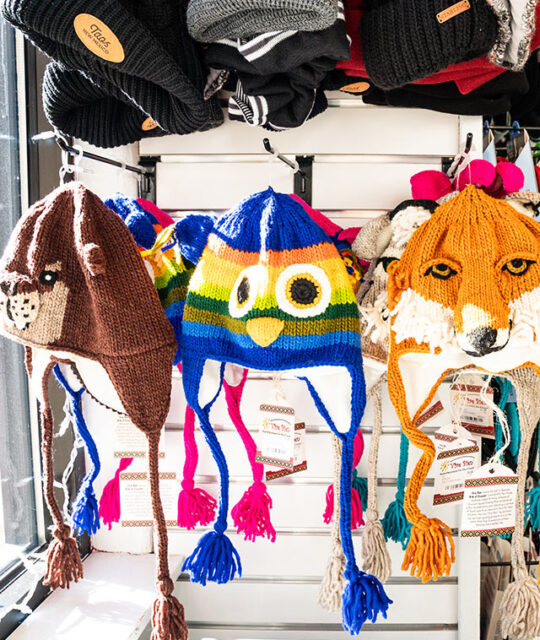 Cute knit animal hats.