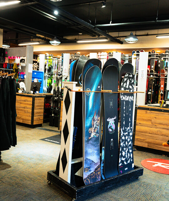 Big K's Surf Shop snowboard rental.