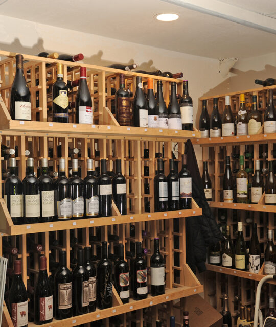 Wine selection at Bumps Market