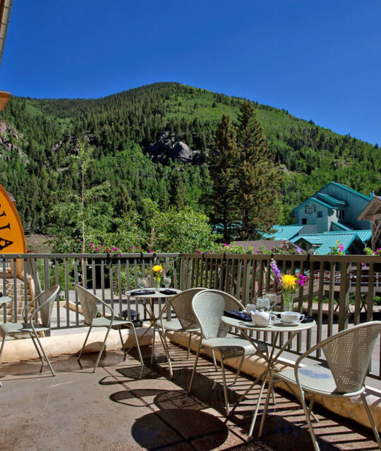 Brunch on the patio at Cafe Naranja in Taos Ski Valley, NM