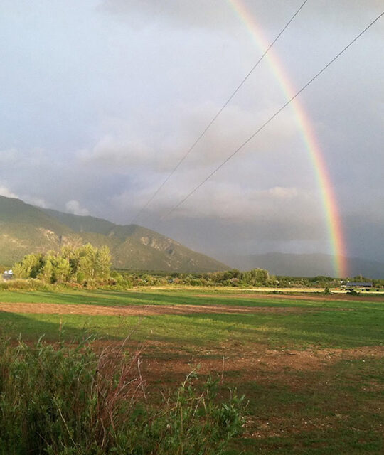 Rainbow over Arroyo Seco, NM