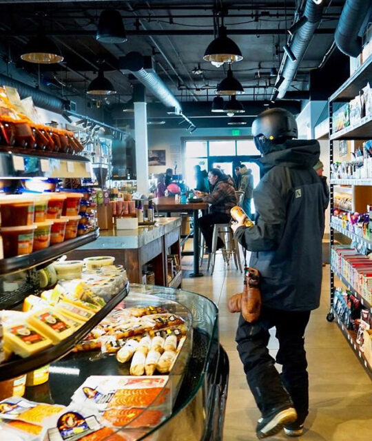 Organic grocery customer in Taos Ski Valley