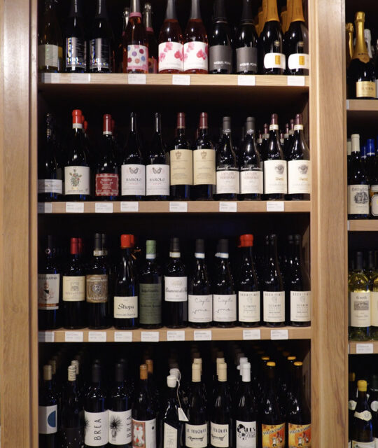Wine selection at Cid's Mountain market in Taos Ski Valley