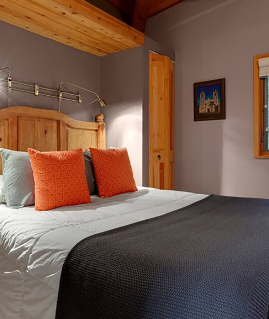 Bedroom in rental cabin located in Taos Ski Valley, NM