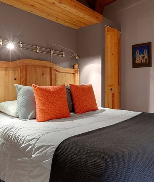 Bedroom in rental cabin located in Taos Ski Valley, NM