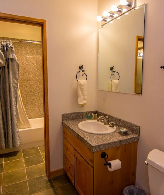 Bathroom in vacation rental condo in Taos Ski Valley