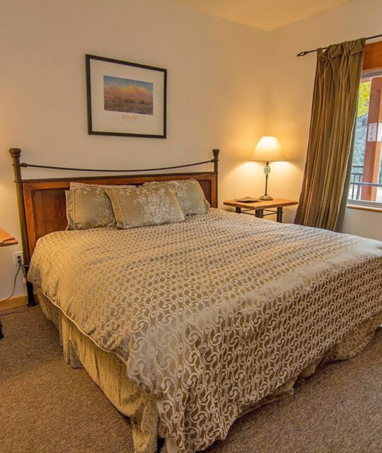 Bedroom in vacation rental condo in Taos Ski Valley, NM