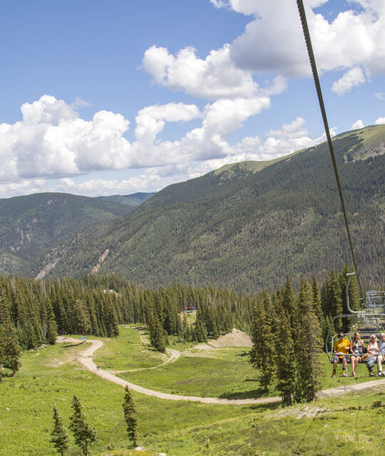 Scenic chairlift ride in Taos Ski Valley