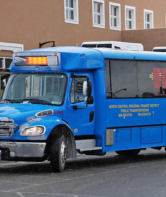 Public transportation bus service in Taos, New Mexico