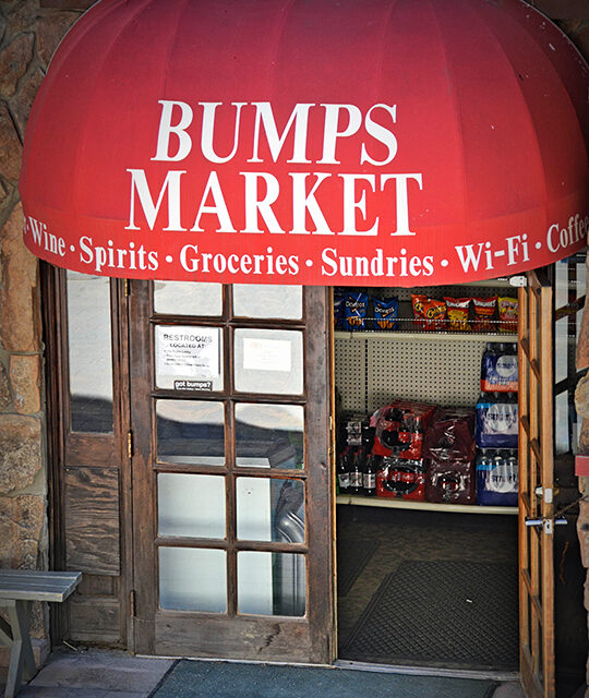 Bumps Market entrance in Taos ski Valley