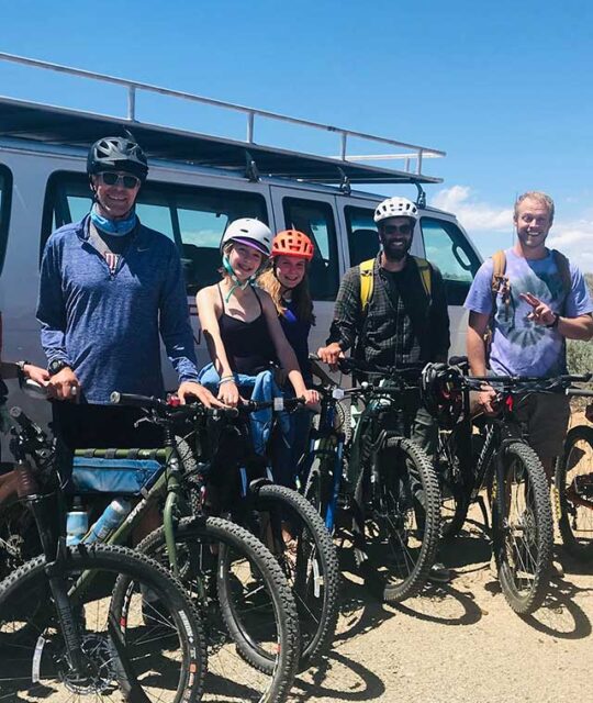 Guided mountain biking group near Taos, New Mexico with Far Flung Adventures