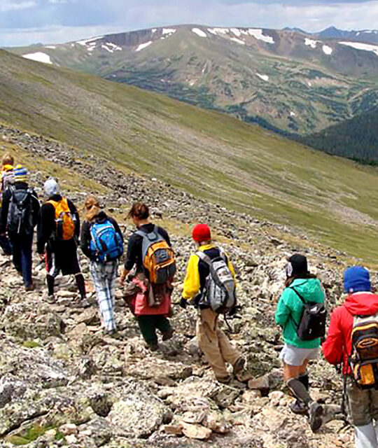 Field Institute of Taos kids alpine backpacking hike.