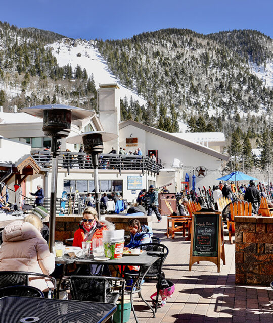 Hondo Restaurant patio in Taos Ski Valley