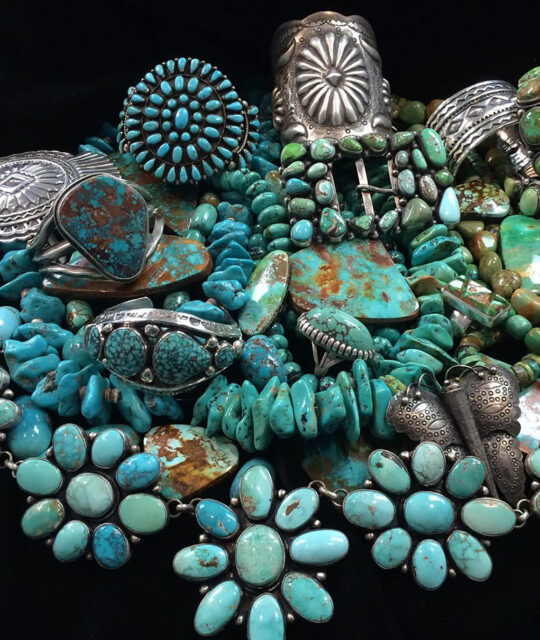 Mesa's Edge turquoise and silver jewelry artisan made available in Taos Ski Valley