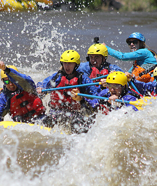 Whitewater rafters on the Rio Grande river