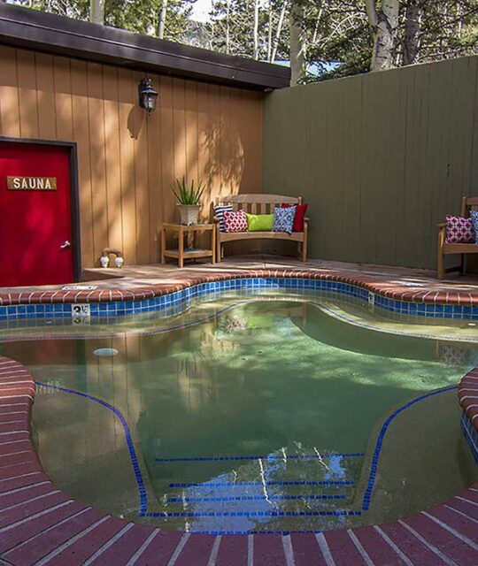Sauna and large hot tub at the Rio Hondo Condos