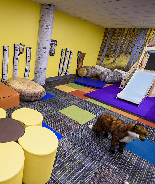 Colorful play area at the Taos Ski Valley Children's Center