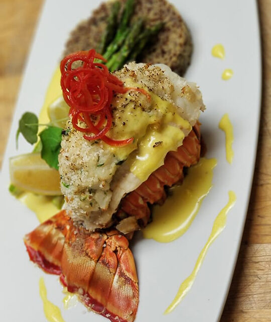 Lobster dinner at Sabroso Restaurant and Bar