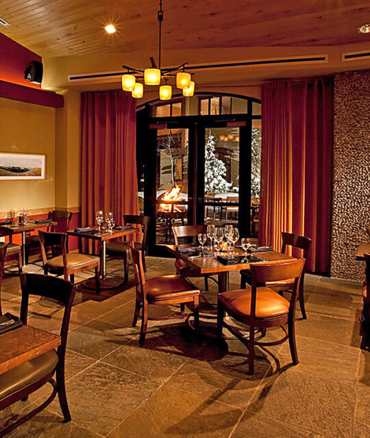 The beautiful cozy dining room- Blonde Bear Tavern Aprés Ski and Dinner