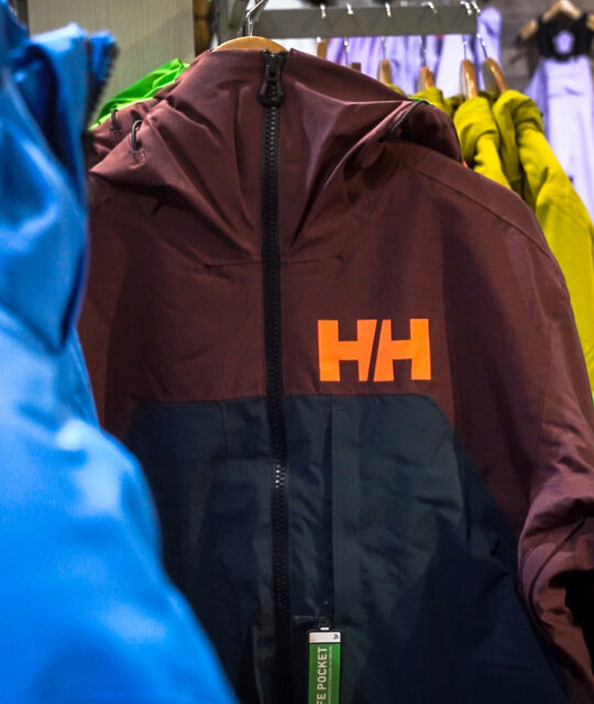 Helly Hanson snowsports jackets.