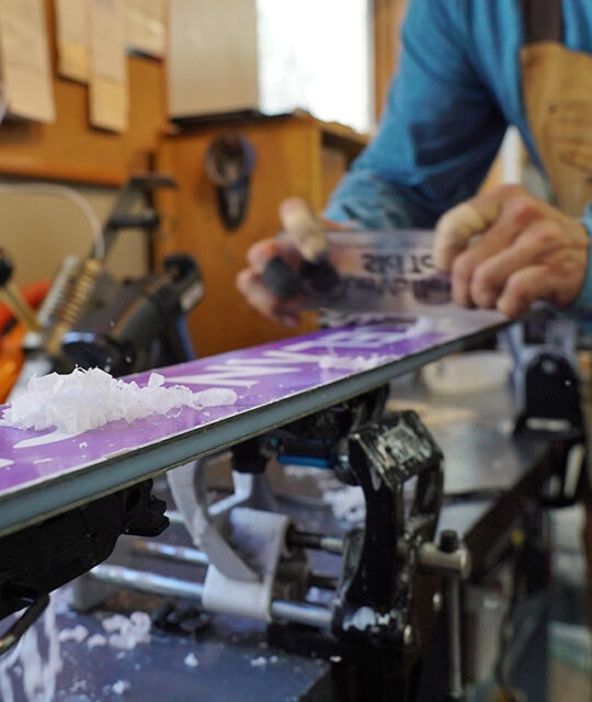 Ski tuning services at Big Kahuna's Bootdoctors at Taos. Ski Valley