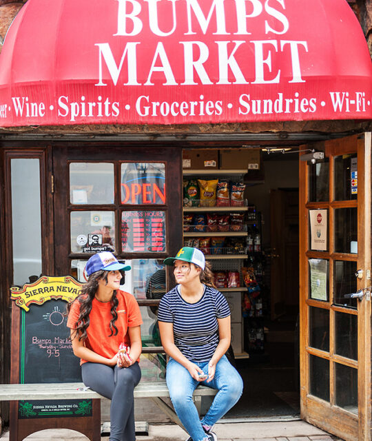 Bumps Market entrance in Taos ski Valley