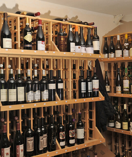 Wine selection at Bumps Market