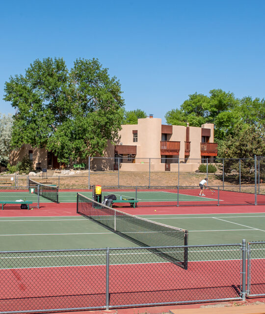 Quail Ridge Taos Tennis courts and condominiums