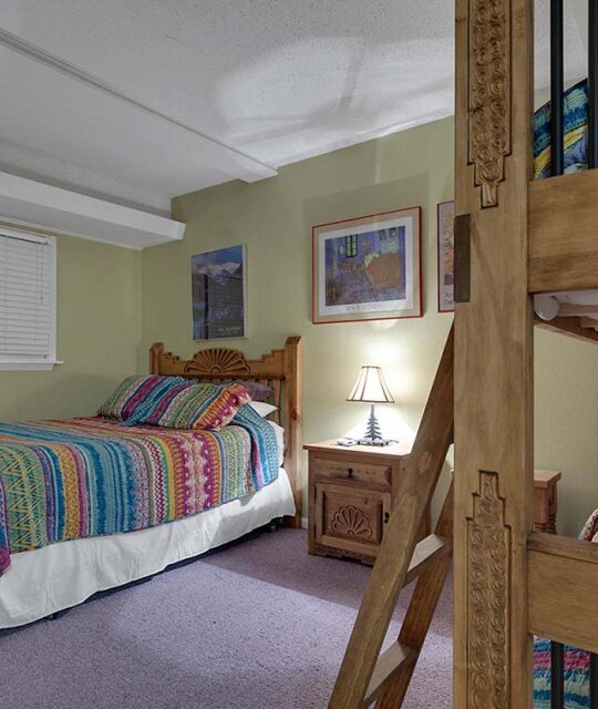 Condo bed and bunk beds.