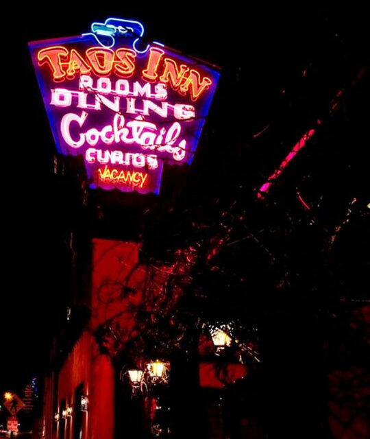 The Taos Inn historic neon sign