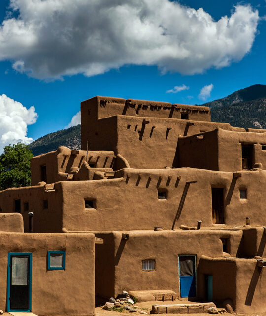 Adobe homes at the Taos Pueblo