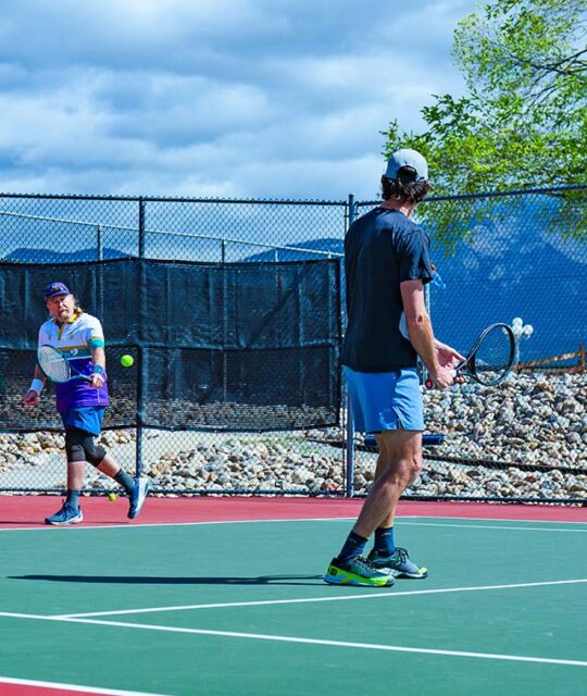 Tennis players at Taos Tennis.