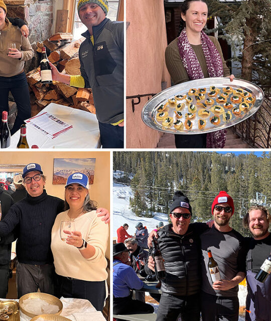 winter wine festival collage of photos.